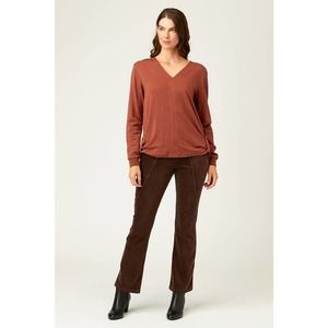 XCVI AOIFE FLARED PANT DARK BROWN